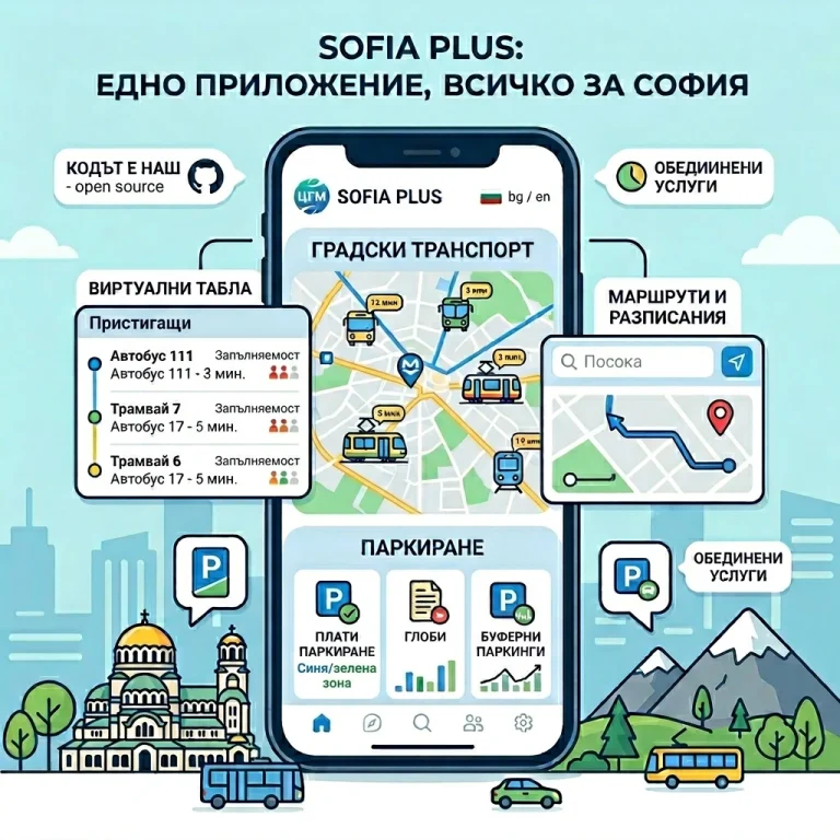 Надграждане на мобилното приложението на ЦГМ Sofia Plus